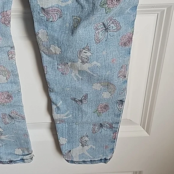 The Children's Place Unicorn Print Stretchy Jean W/ Adjustable Waistband Size 5 - Picture 3 of 7